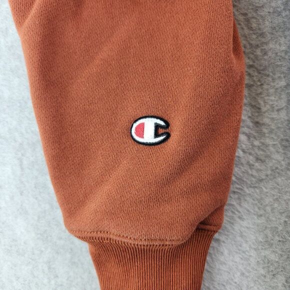 Champion Reverse Weave Hoodie Womens Small Brown Pink Soft Shell Hood Ribbed - Picture 7 of 16